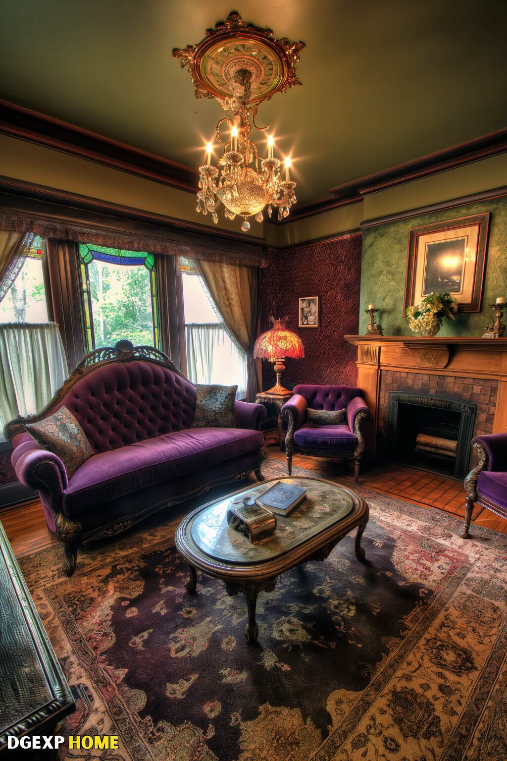 Sophisticated Art Nouveau Living Room With Modern Elements And Sleek Furniture.