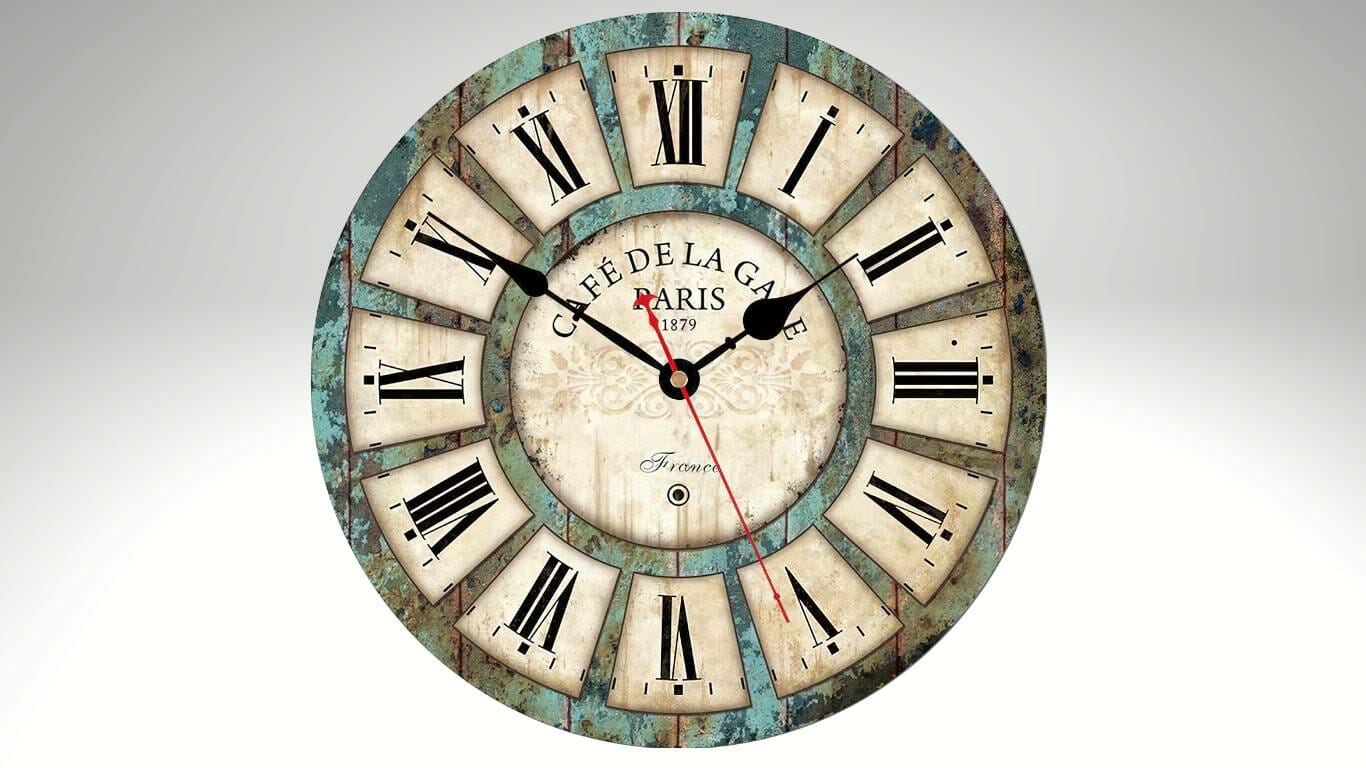 Rustic Style Wall Clock