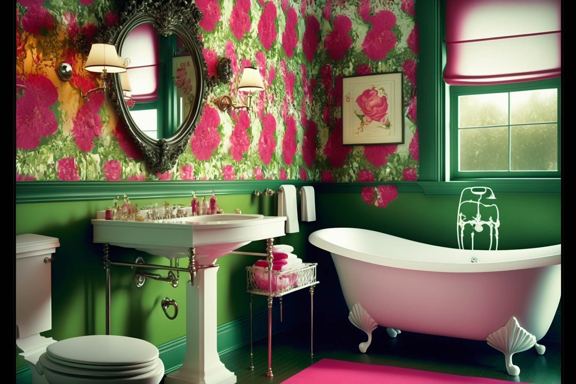 A Floral Fantasy Art Nouveau Bathroom