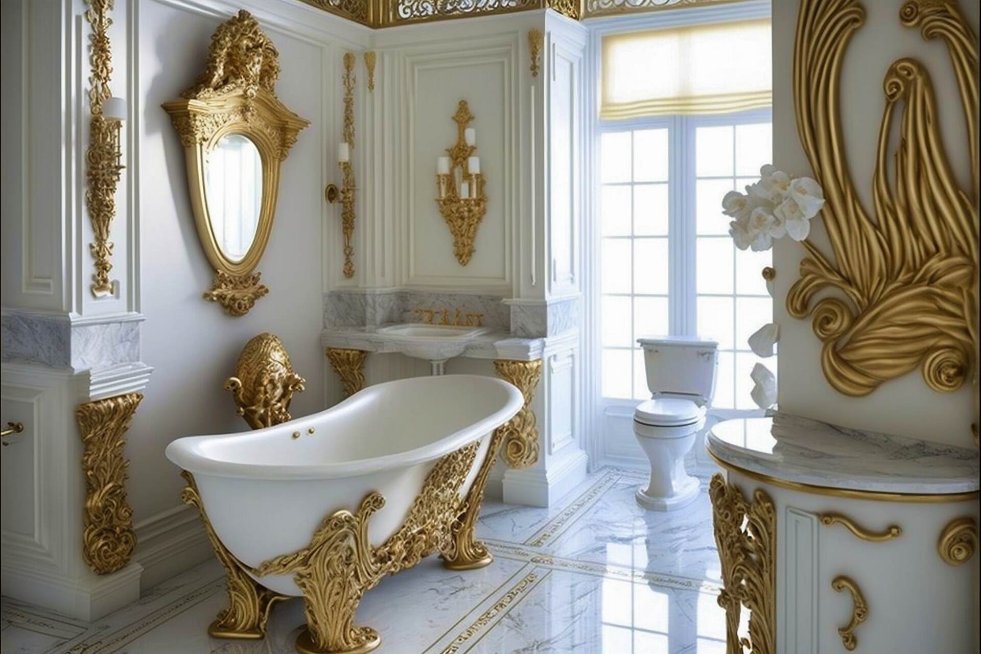 A Gilded Palace Art Nouveau Bathroom