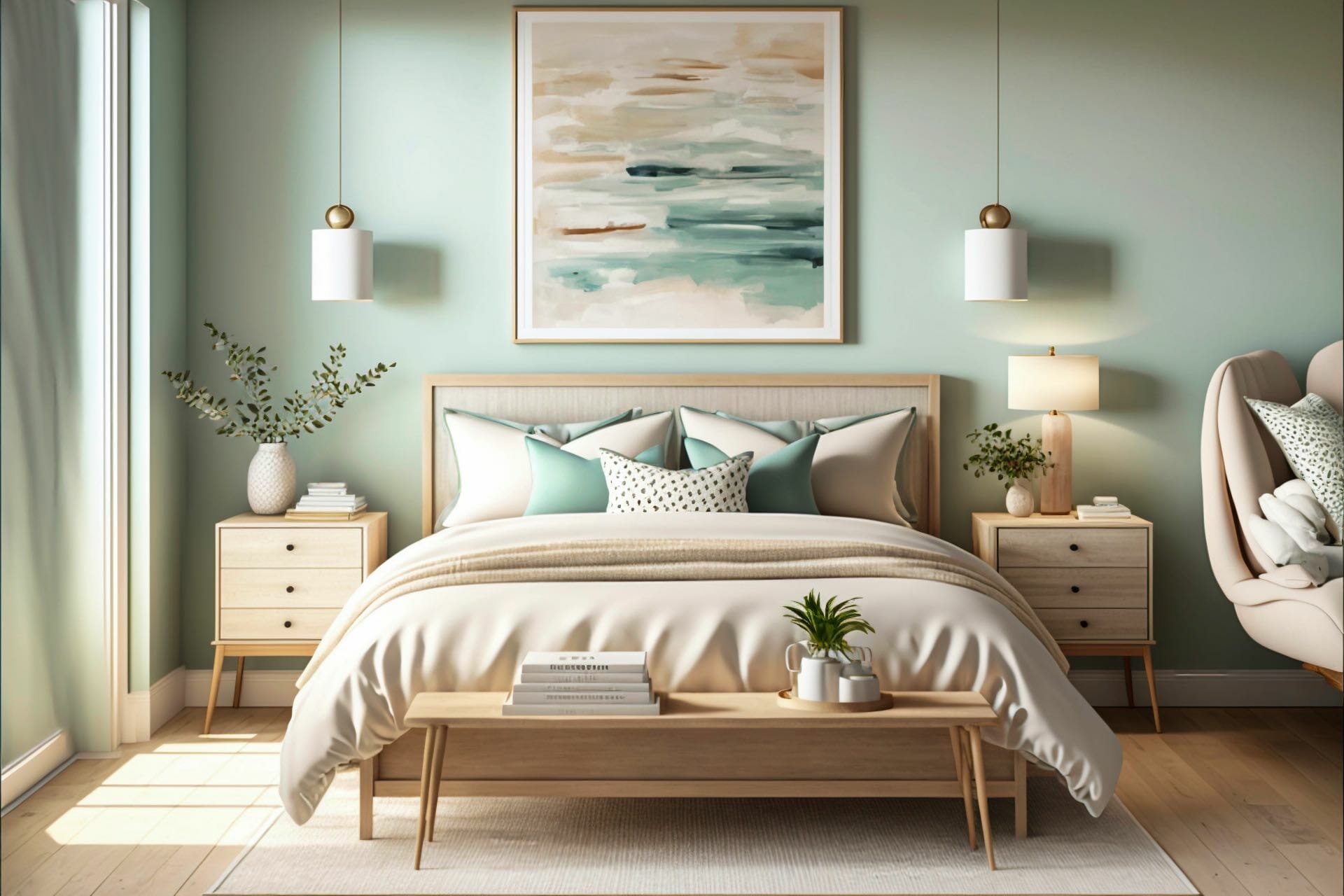 Charming Coastal Style Bedroom Upscale