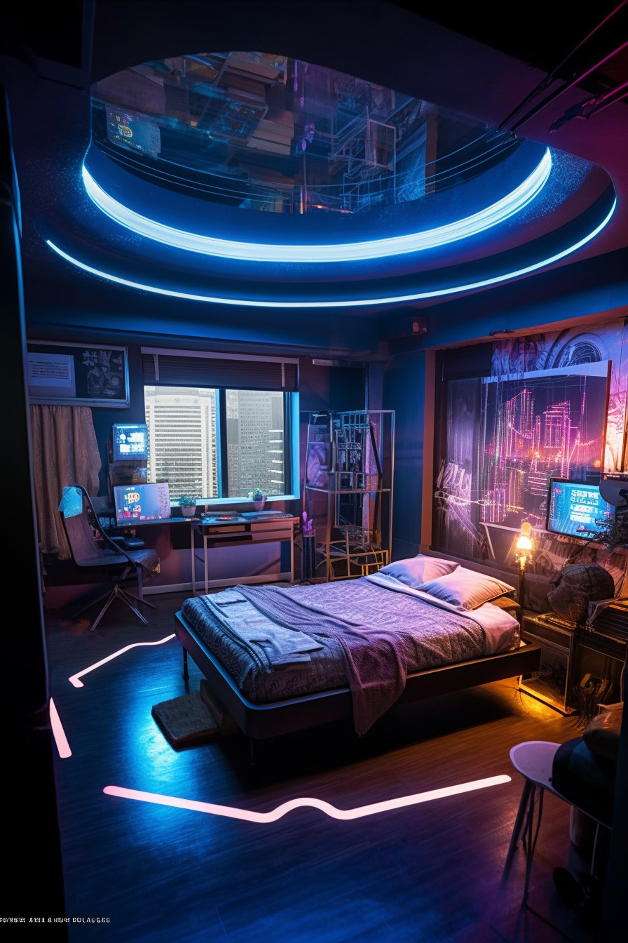 Immersive Cyberpunk Bed Hub