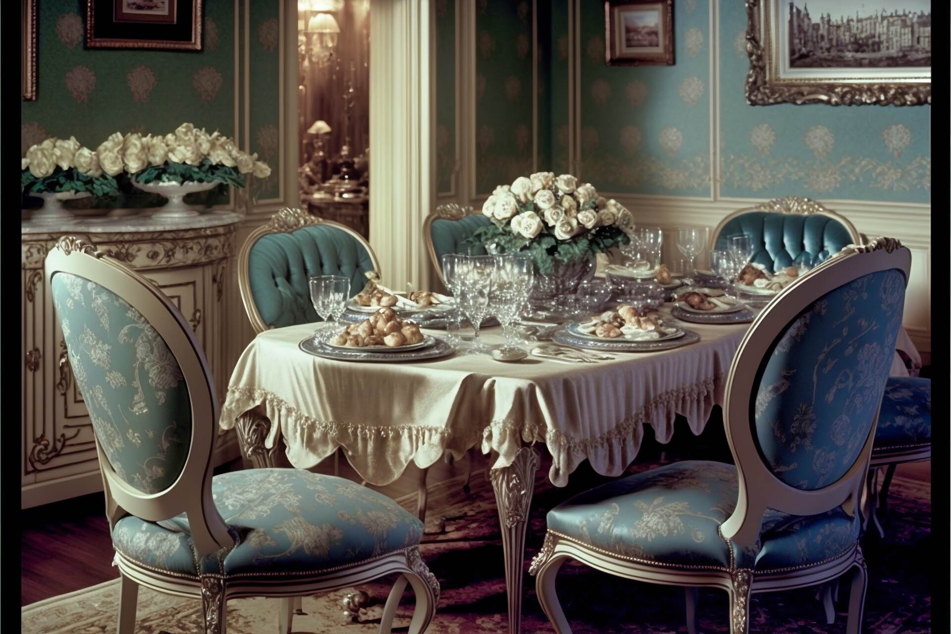 Luxurious Comfort In A French Provincial Dining Room