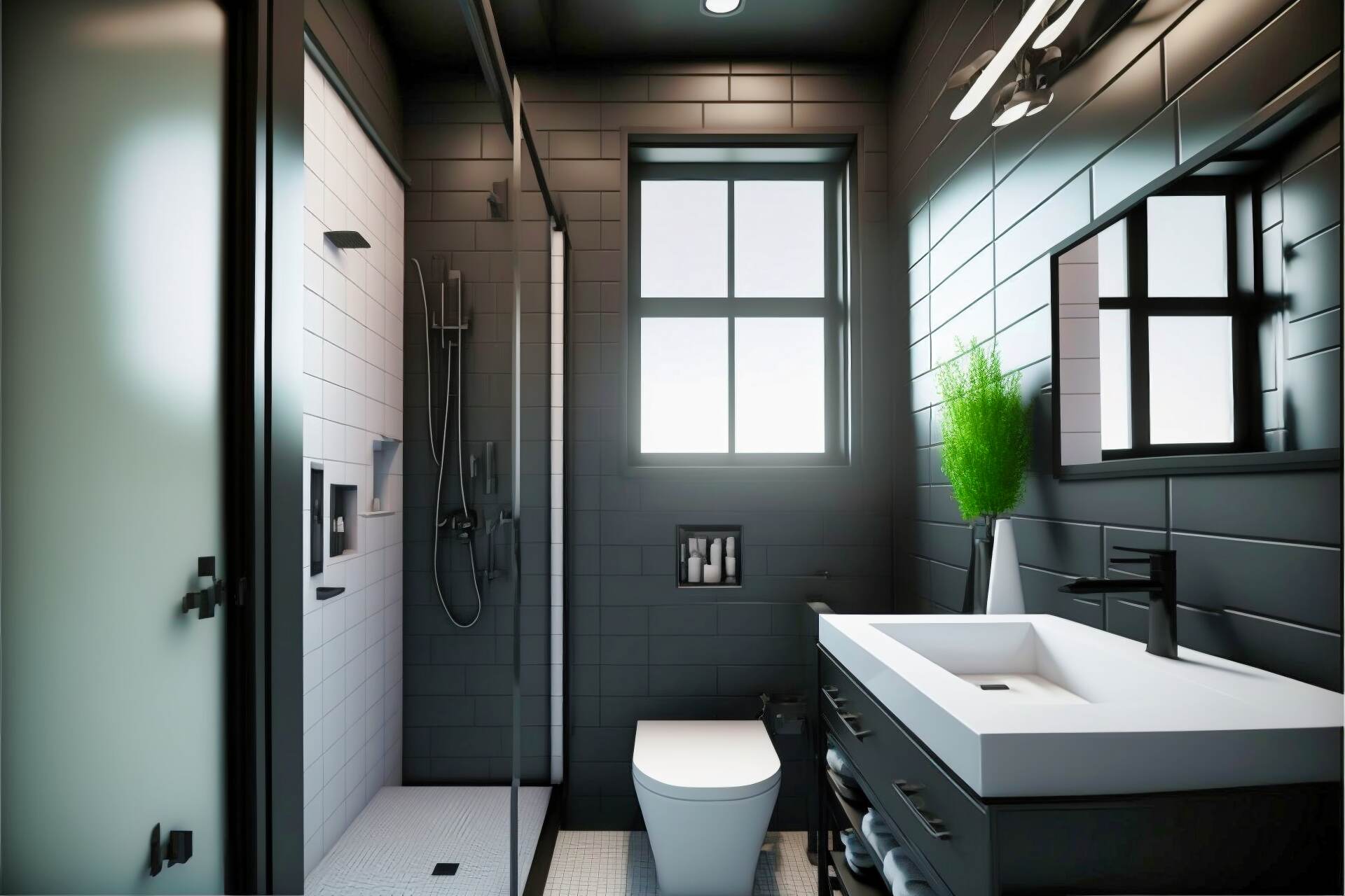 Modern Industrial Bathroom