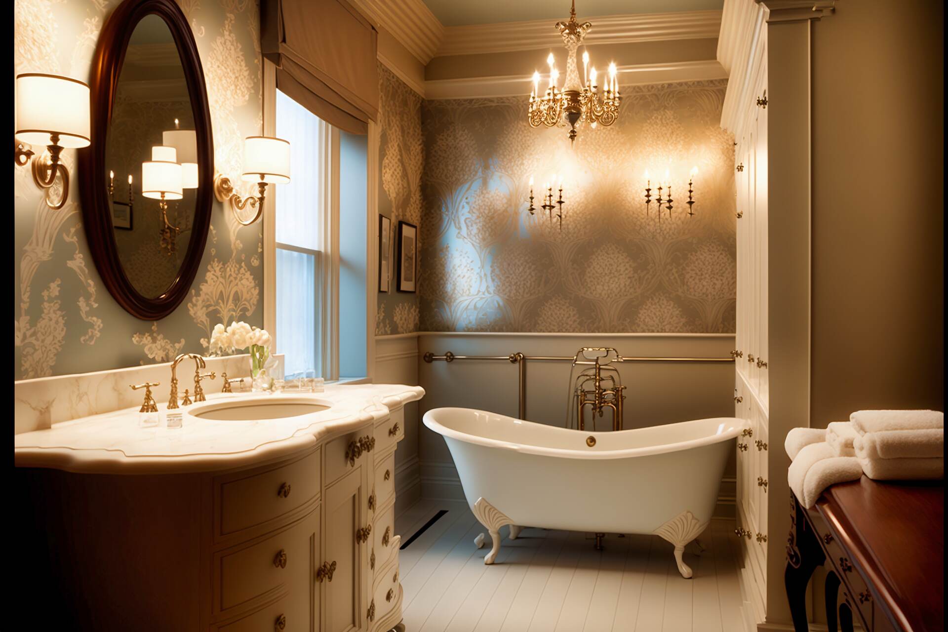 Refined Elegance Art Nouveau Bathroom