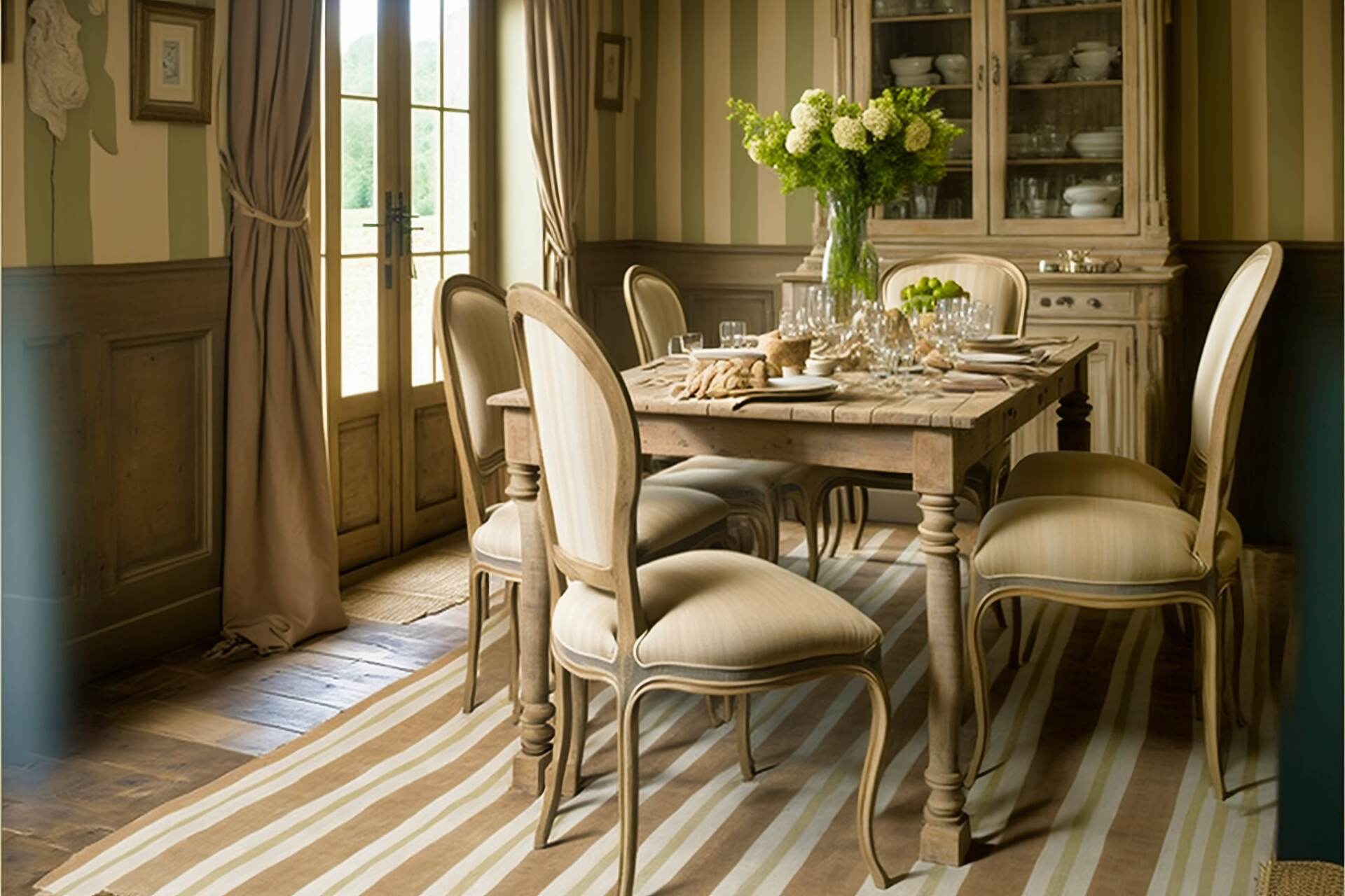 Refined Rustic In A French Countryside Dining Room
