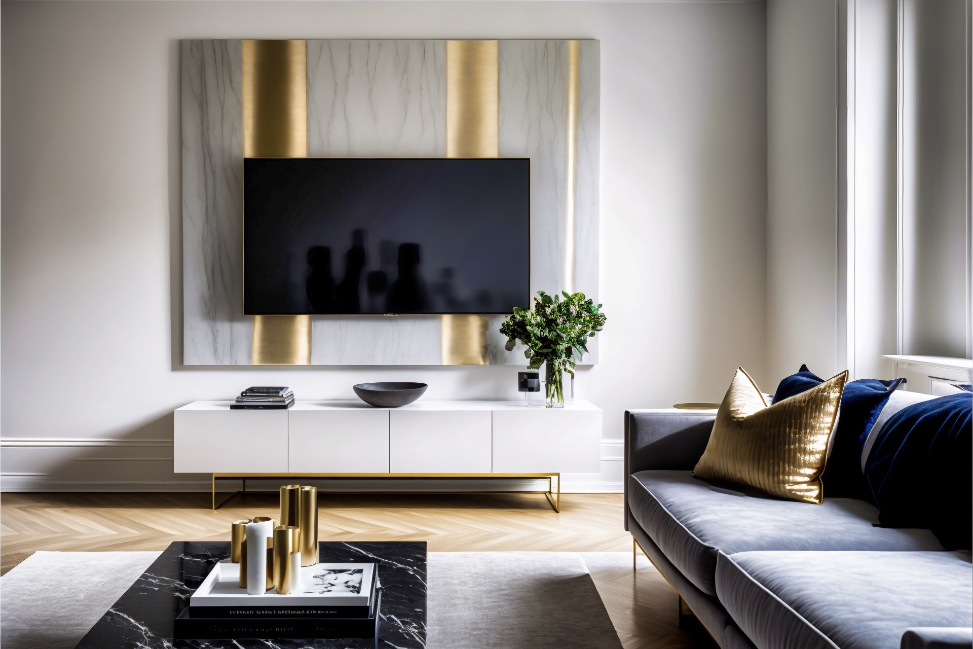 Shimmering Simplicity Living Room