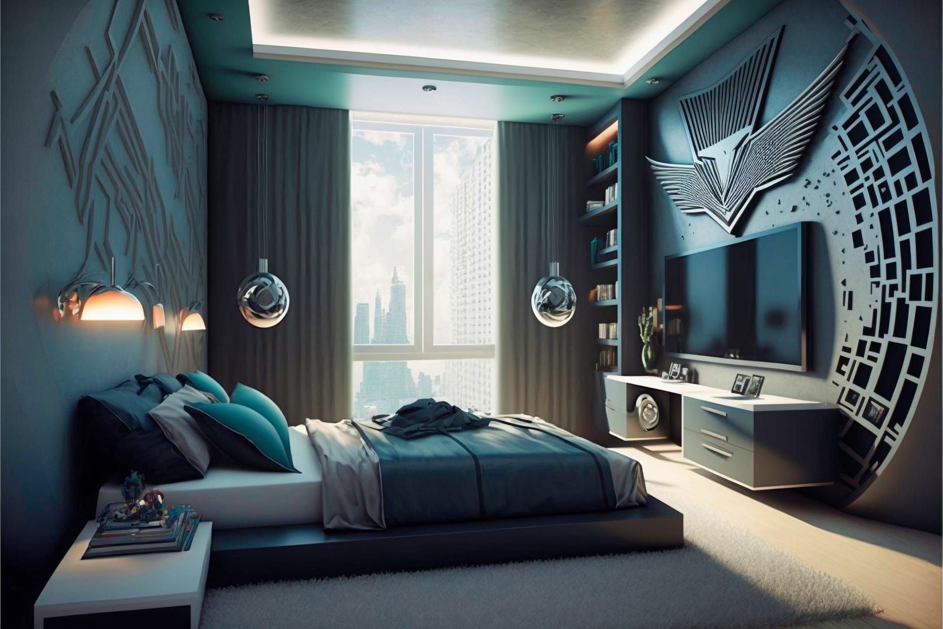 Sleek Modern Bedroom With Futuristic Style Upscale