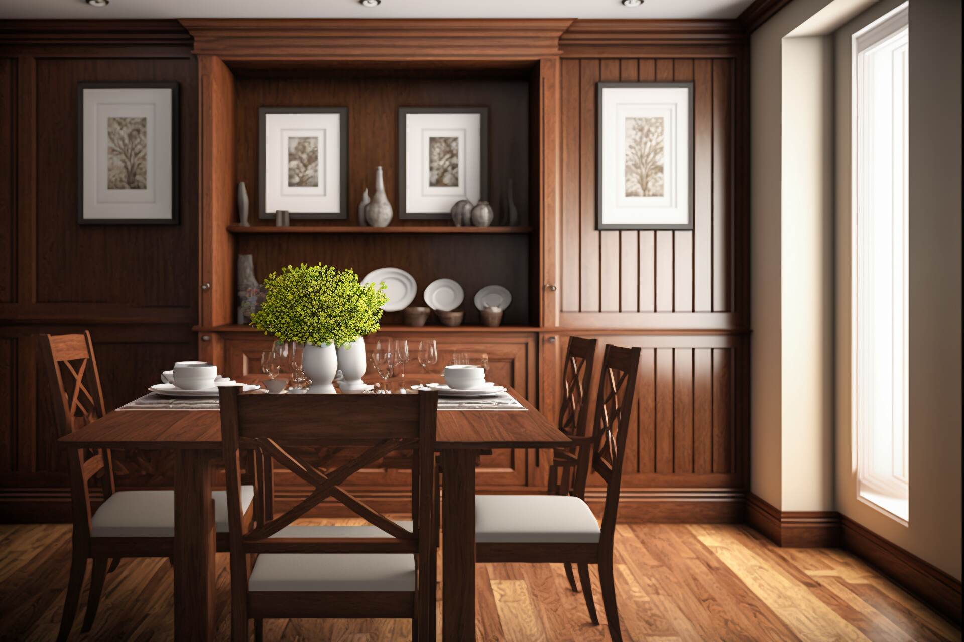 Traditional Wood Dining Room