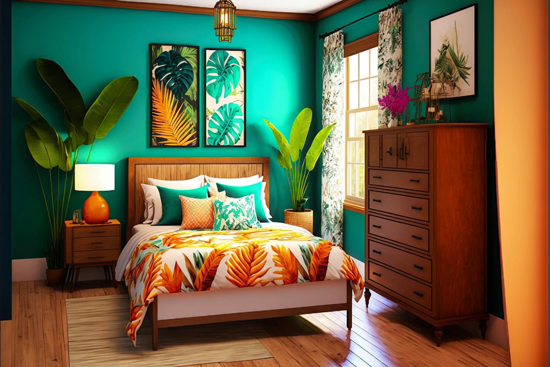 Tropical Style Modern Bedroom Upscale