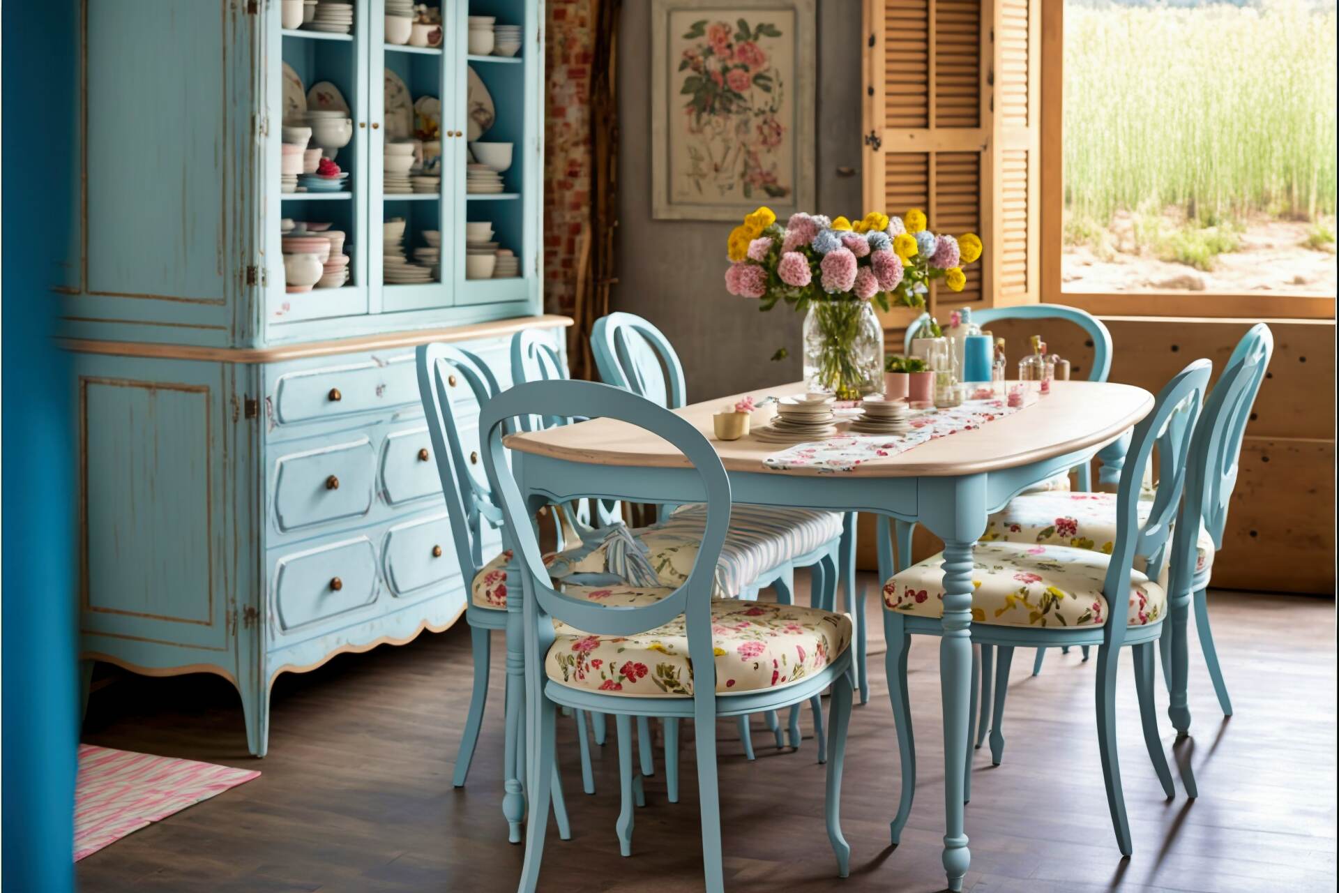 Whimsical Elegance In A French Countryside Dining Room