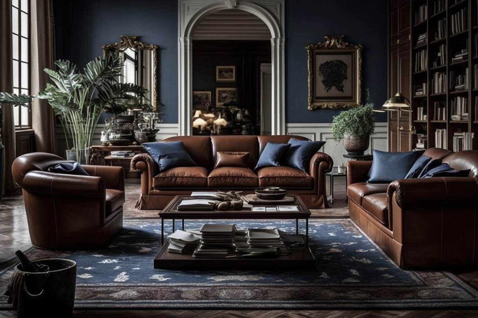 De Padova Furnished Italian Style Living Room