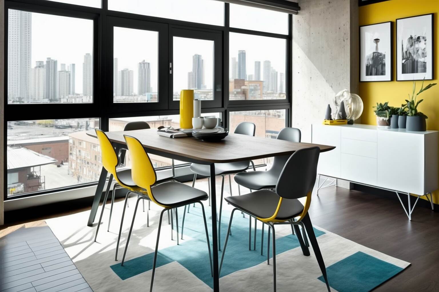 Italian Designer Calligaris Furnished Modern Dining Room