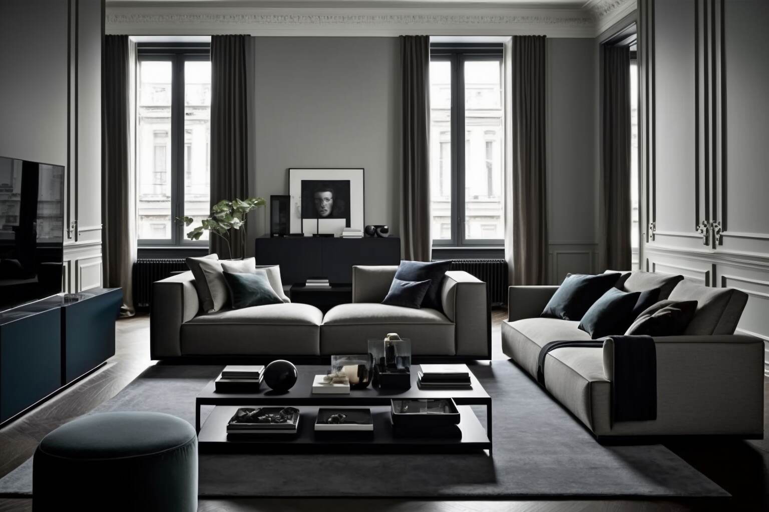 Italian Designer Meridiani Living Room