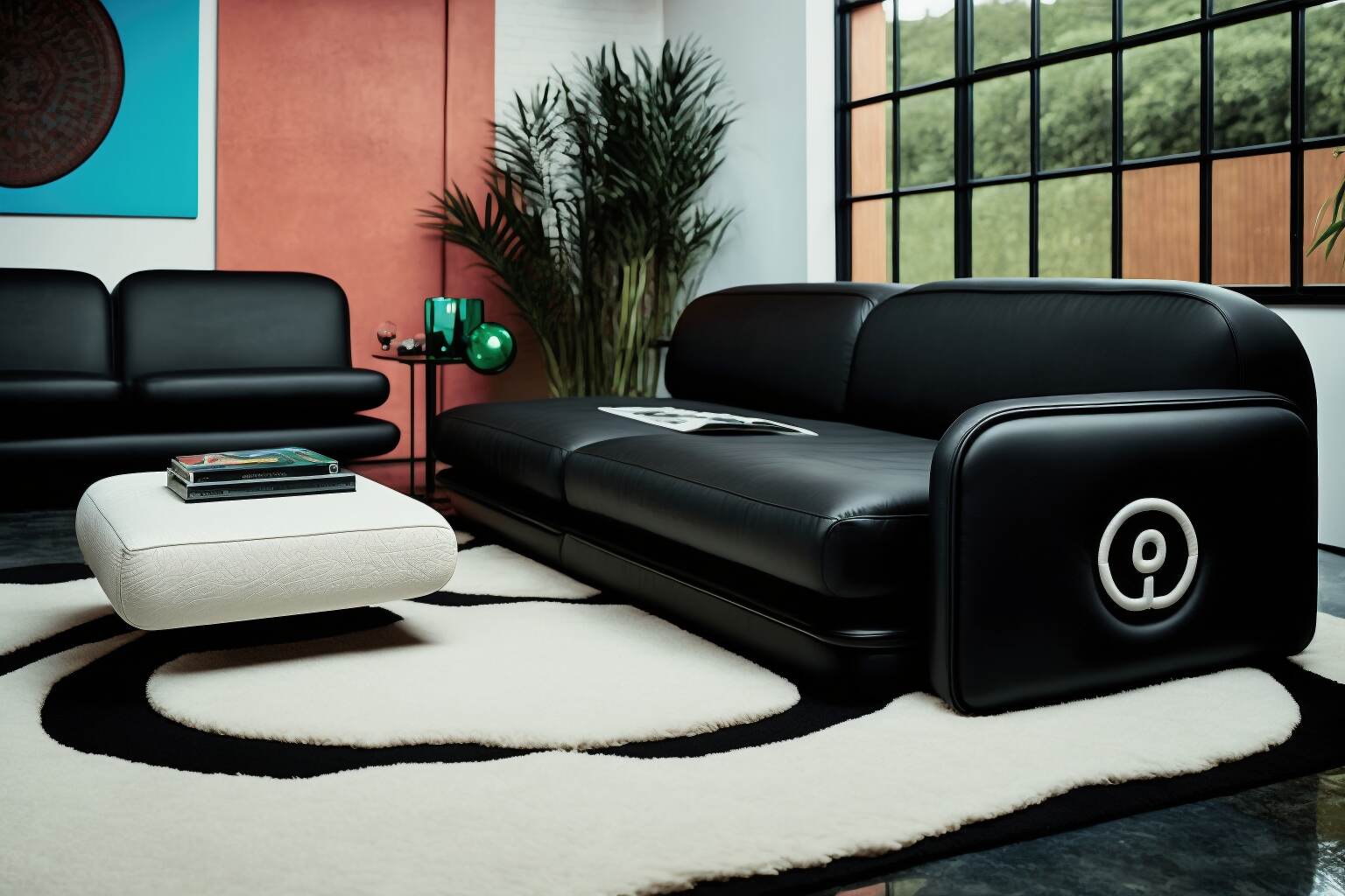 Italian Designer Tacchini Furnished Modern Living Room