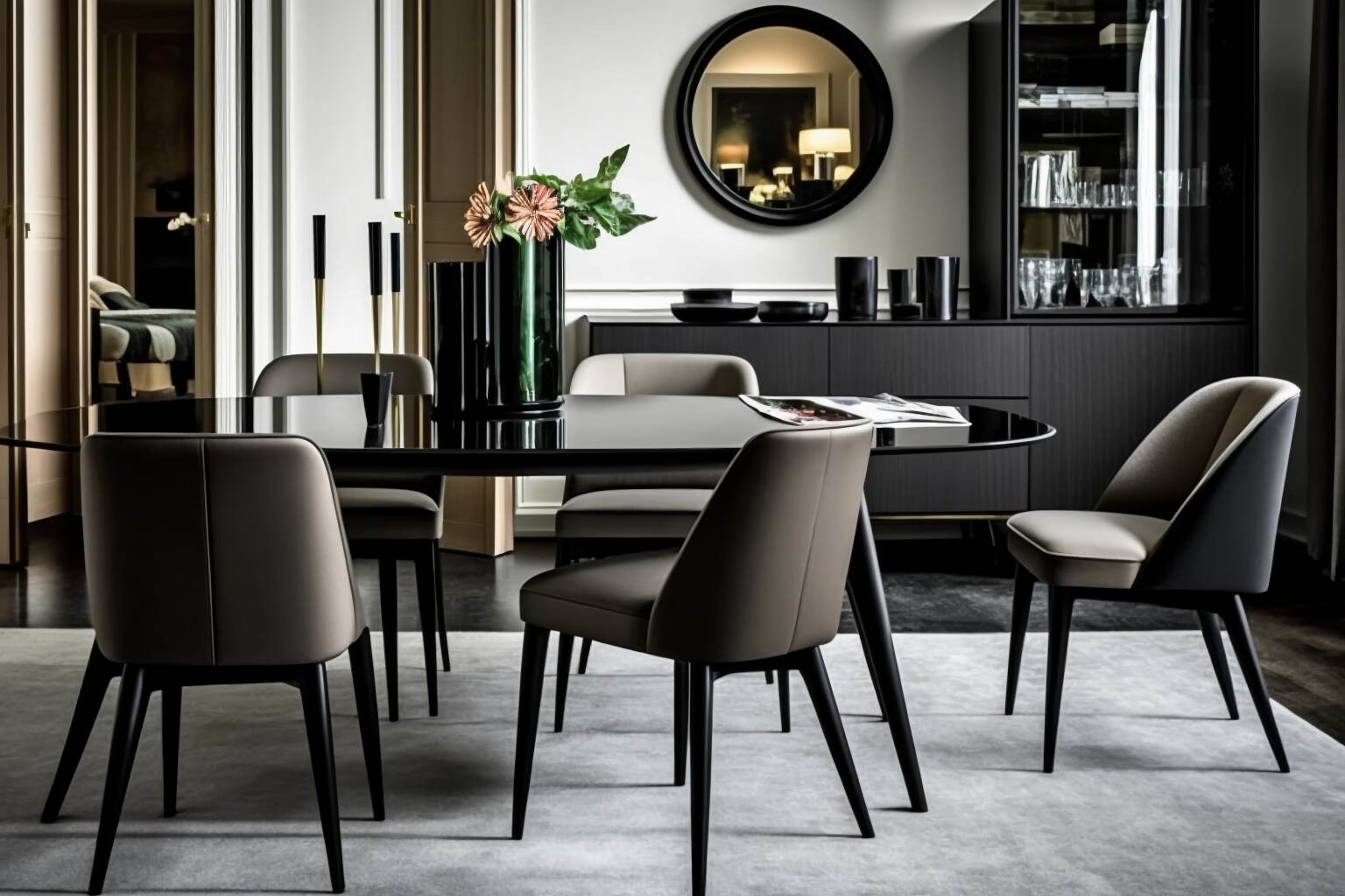 Lema Italian Designer Furnished Dining Room