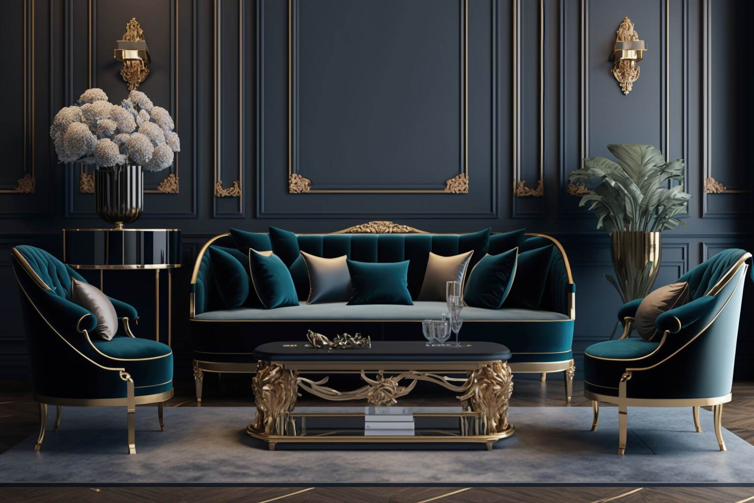 Luxxu Inspiriertes Luxuriöses Italienisches Wohnzimmer