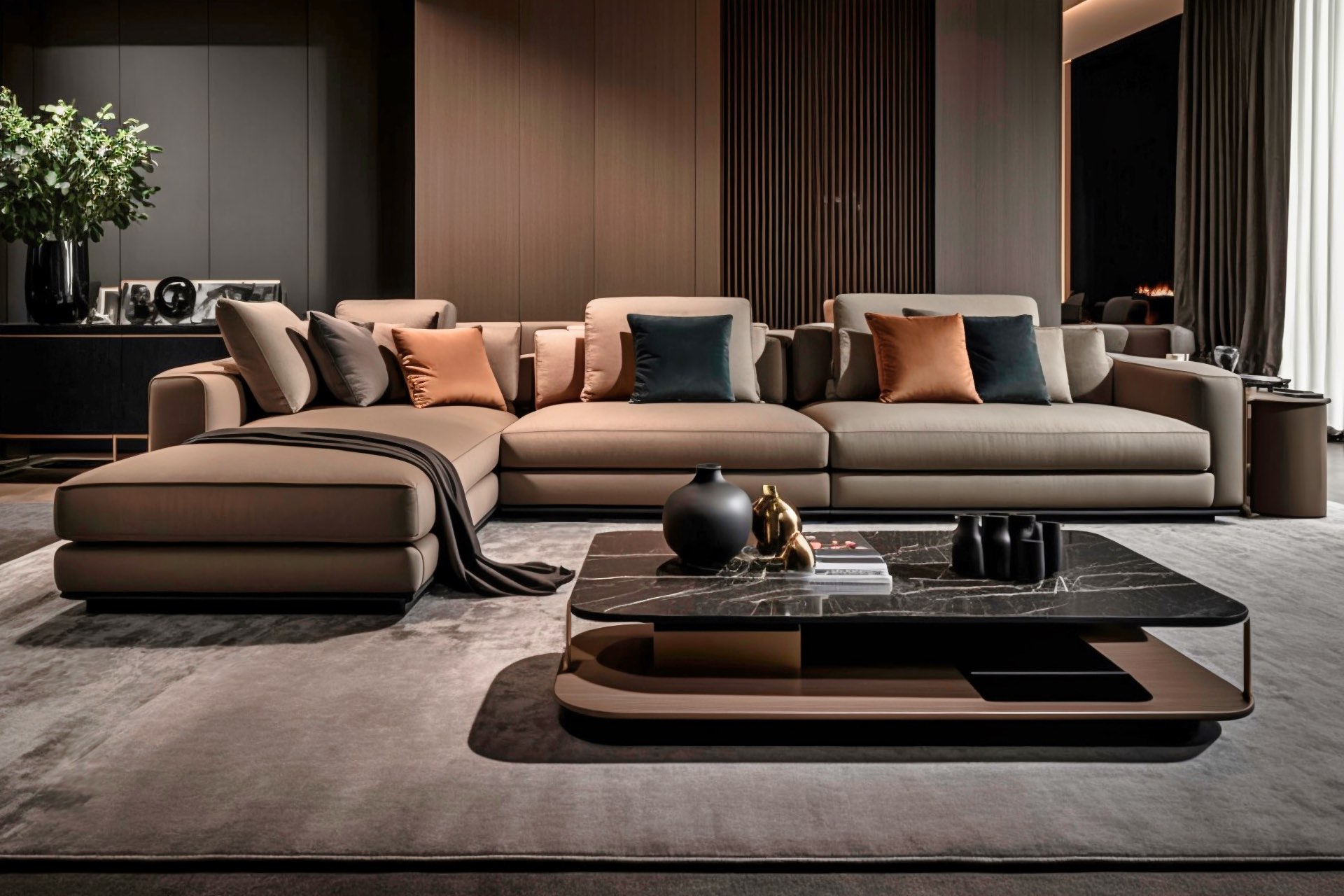 Minotti Italian Designer Furniture Including Sofa
