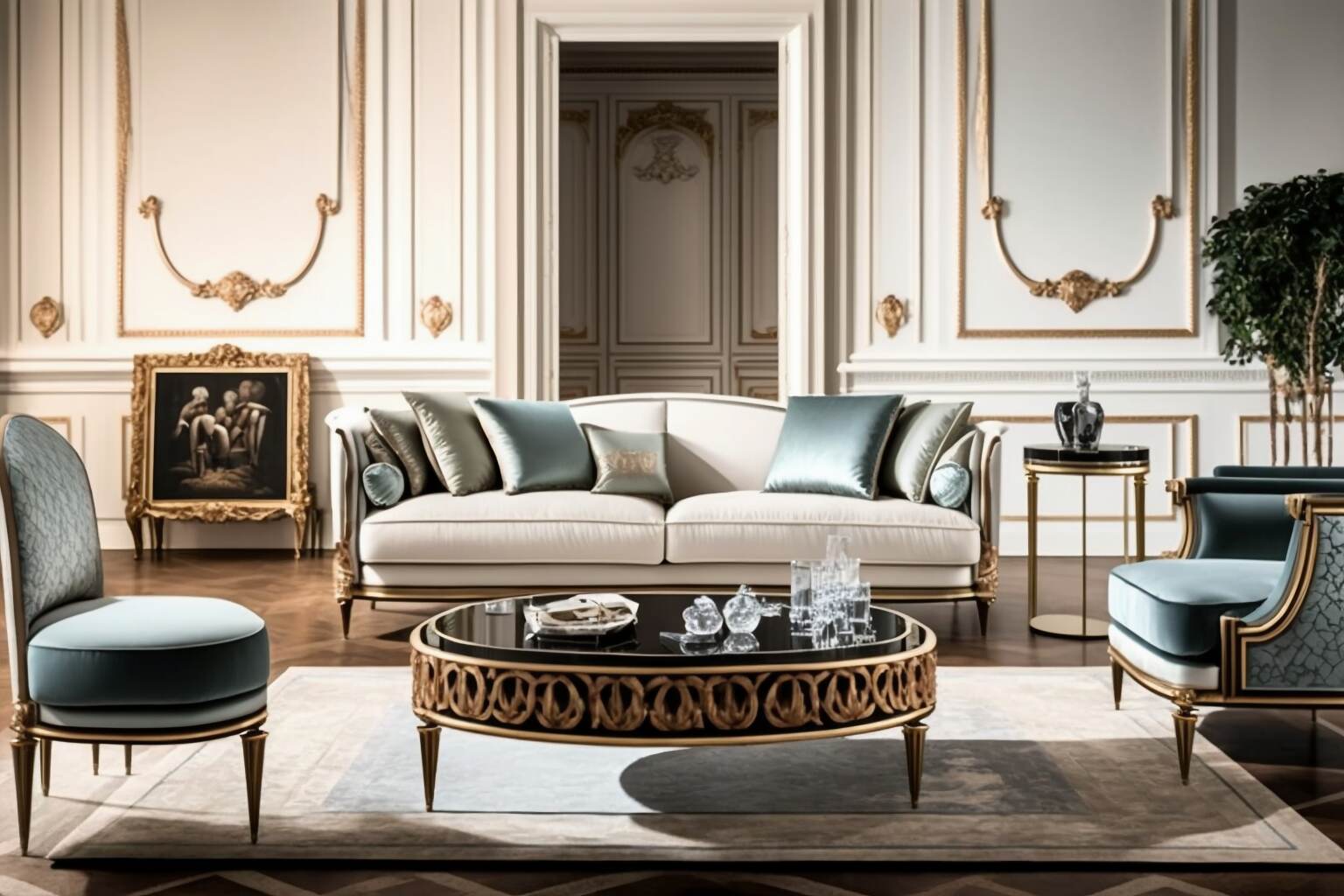 Zanaboni Furnished Italian Designer Living Room
