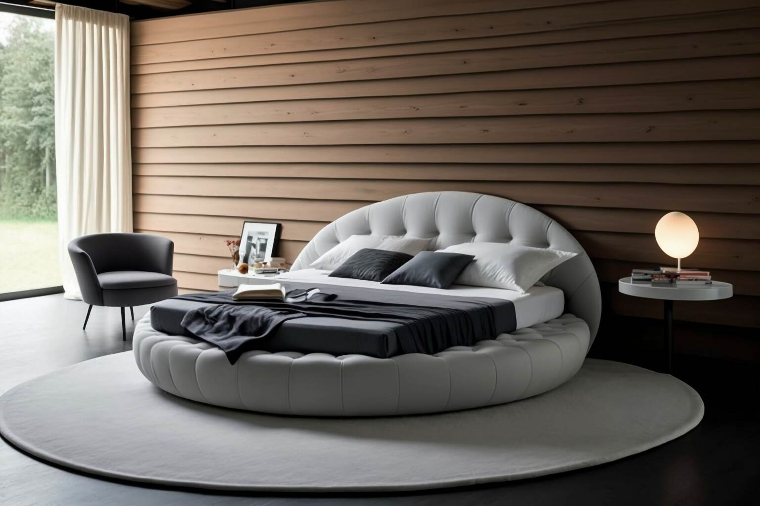 Gemütliches Schlafzimmer Des Italienischen Designers Bonaldo