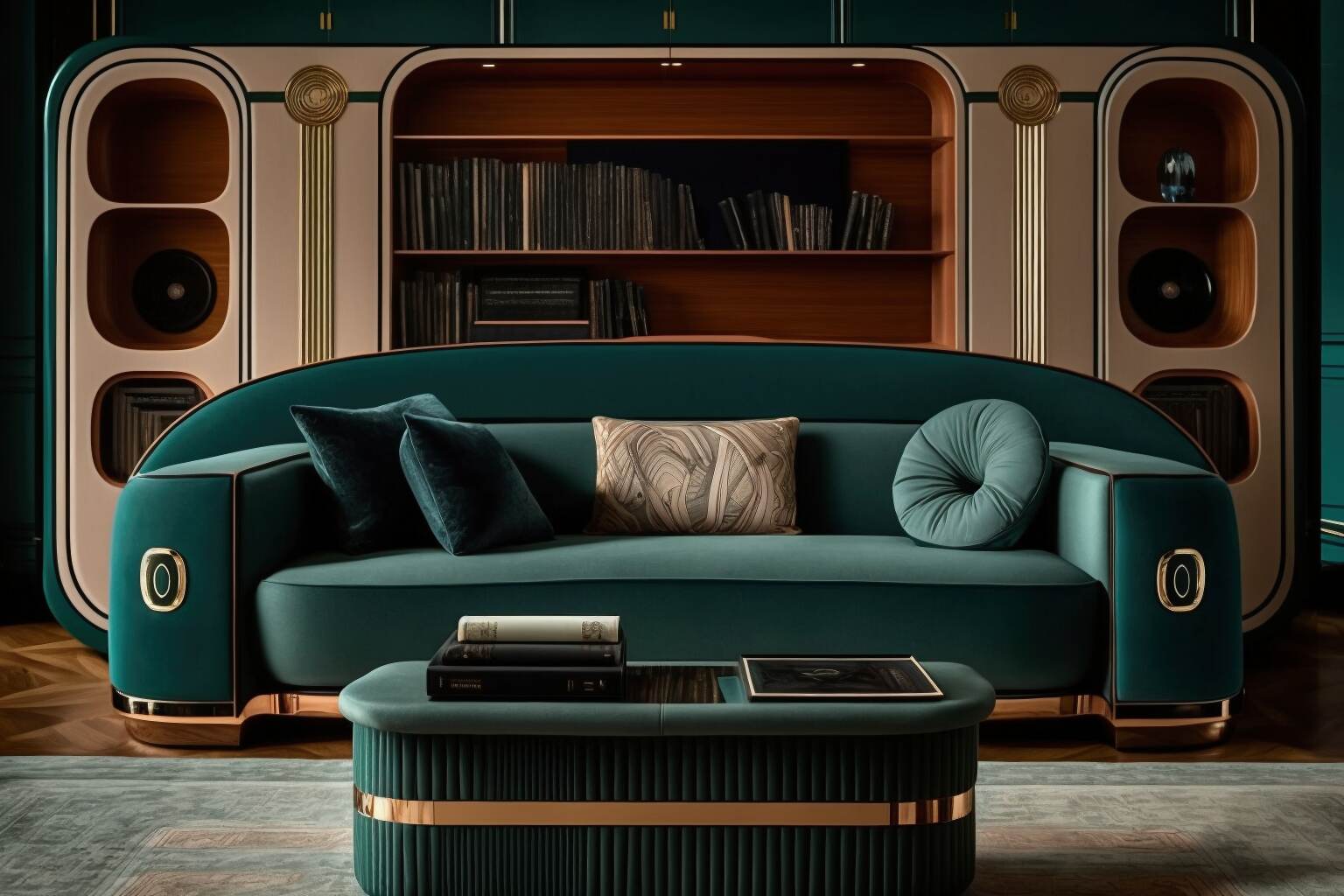Luxuriöses Wohnzimmer Mit Möbeln Von Dom Edizioni