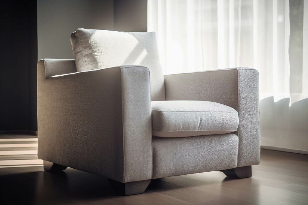 An Image Of A Sleek And Contemporary Armchair