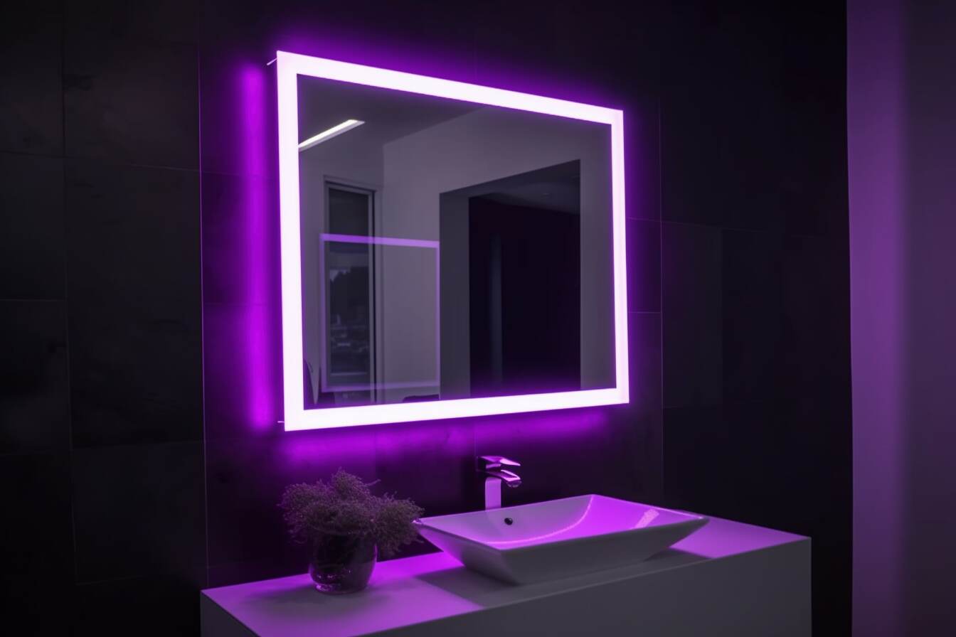 Sleek And Minimalistic Led Mirror Frame That Glows