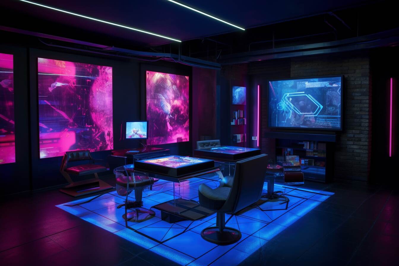 Atemberaubendes Zimmer Im Cyberpunk-Stil