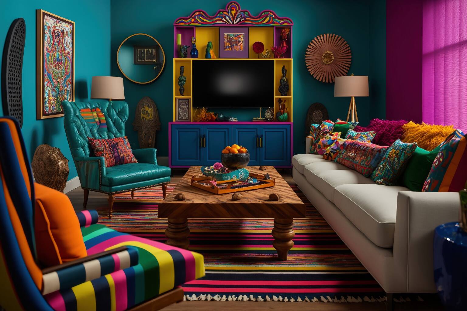 Ultimate In Maximalist Decor Living Room