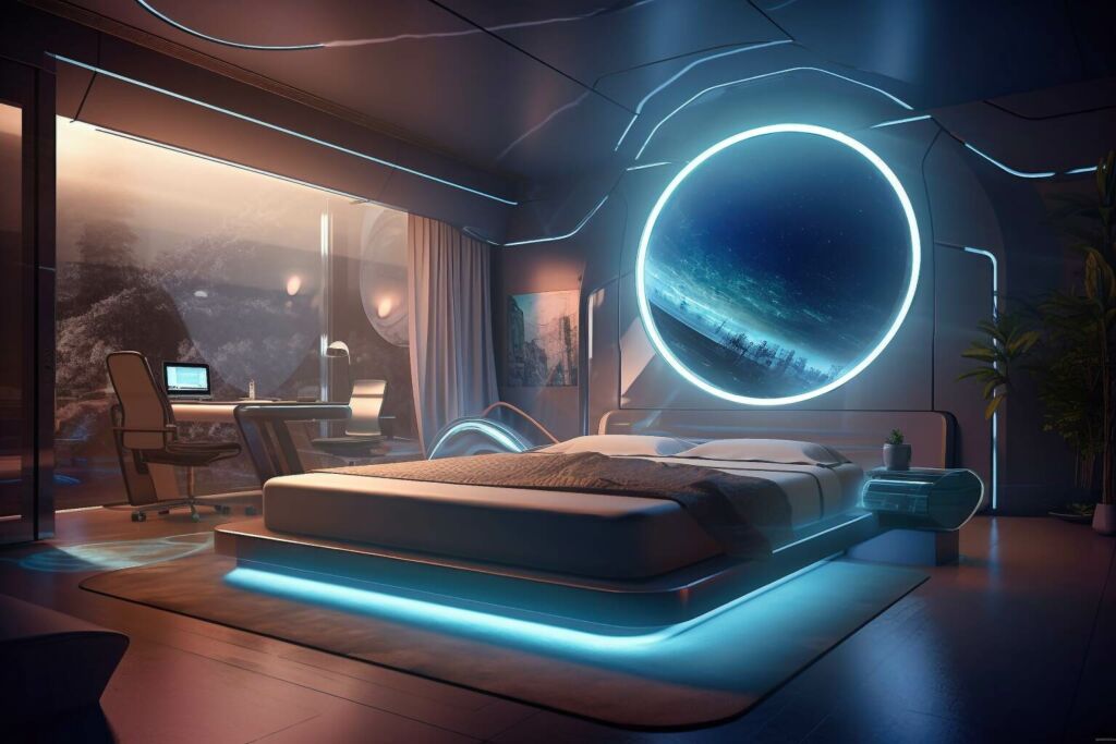 High Tech Hideaway Cyperpunk Bedroom