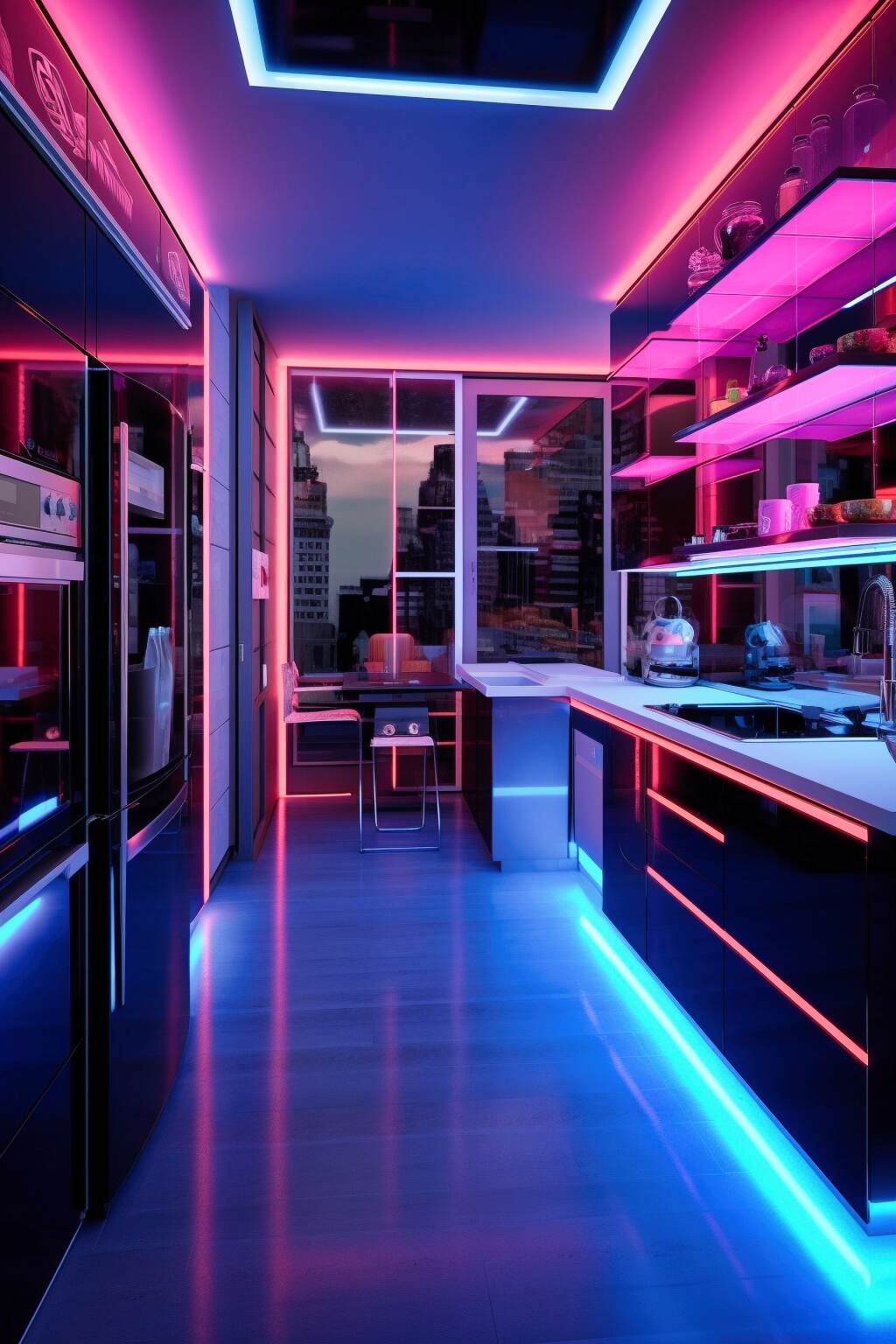 Cyber Minimalist Kitchen