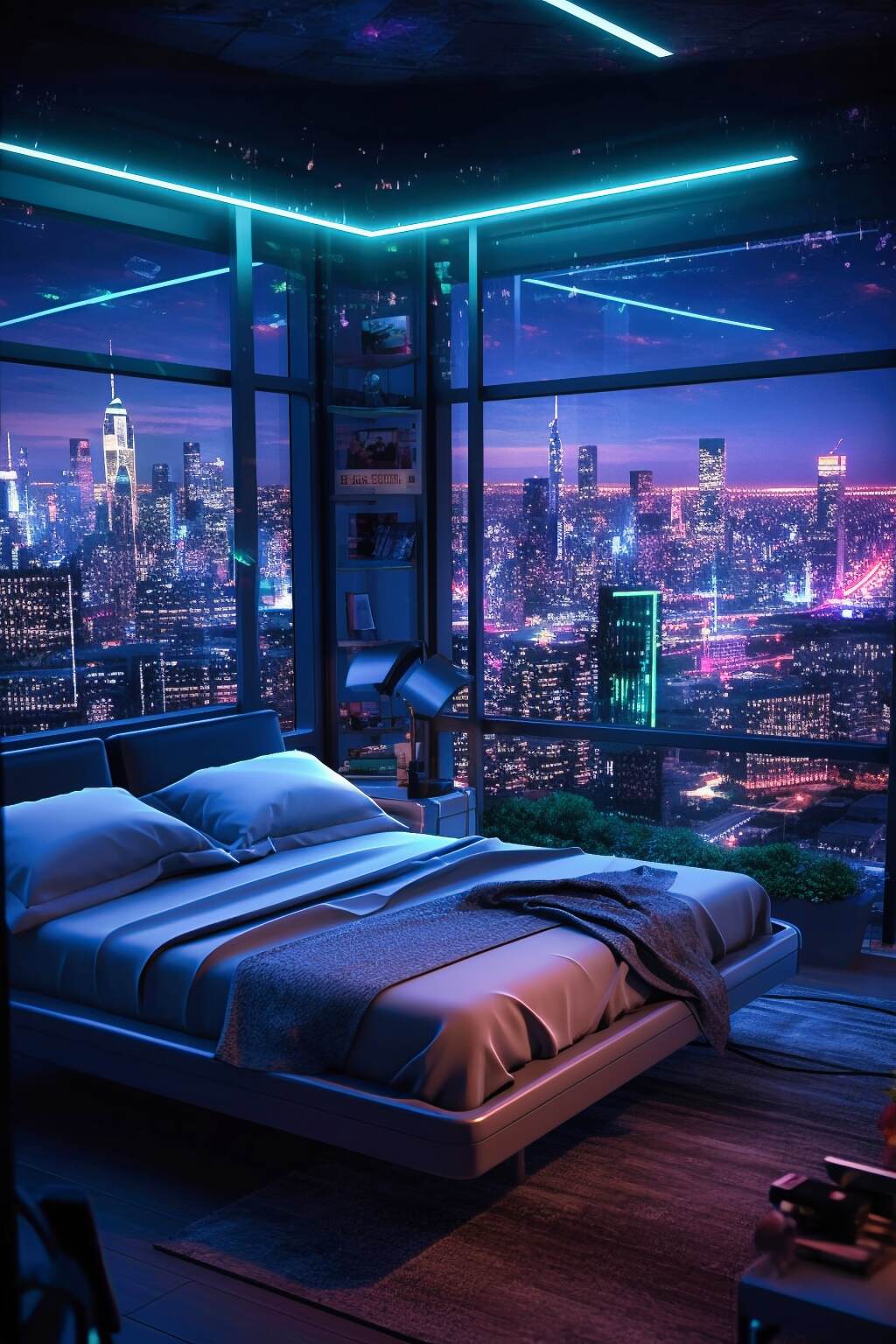 Cyberpunk Holographic Haven