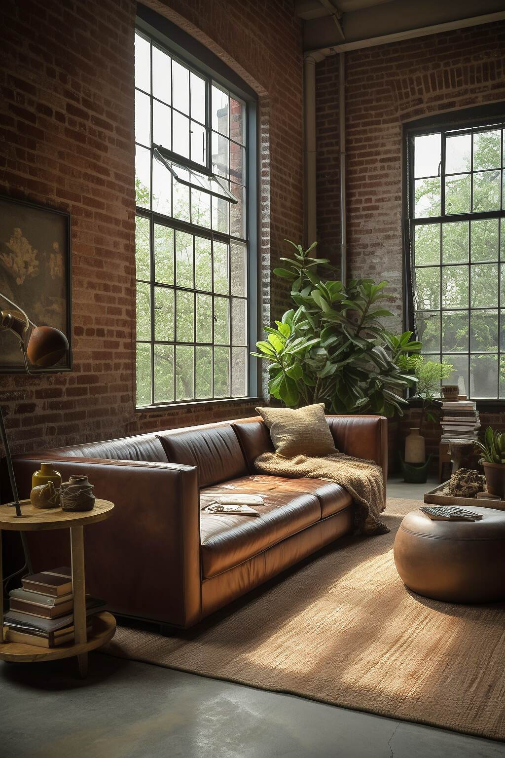 Raw Beauty And Refined Style With This Brown Distressed Leather Italian Sofa
