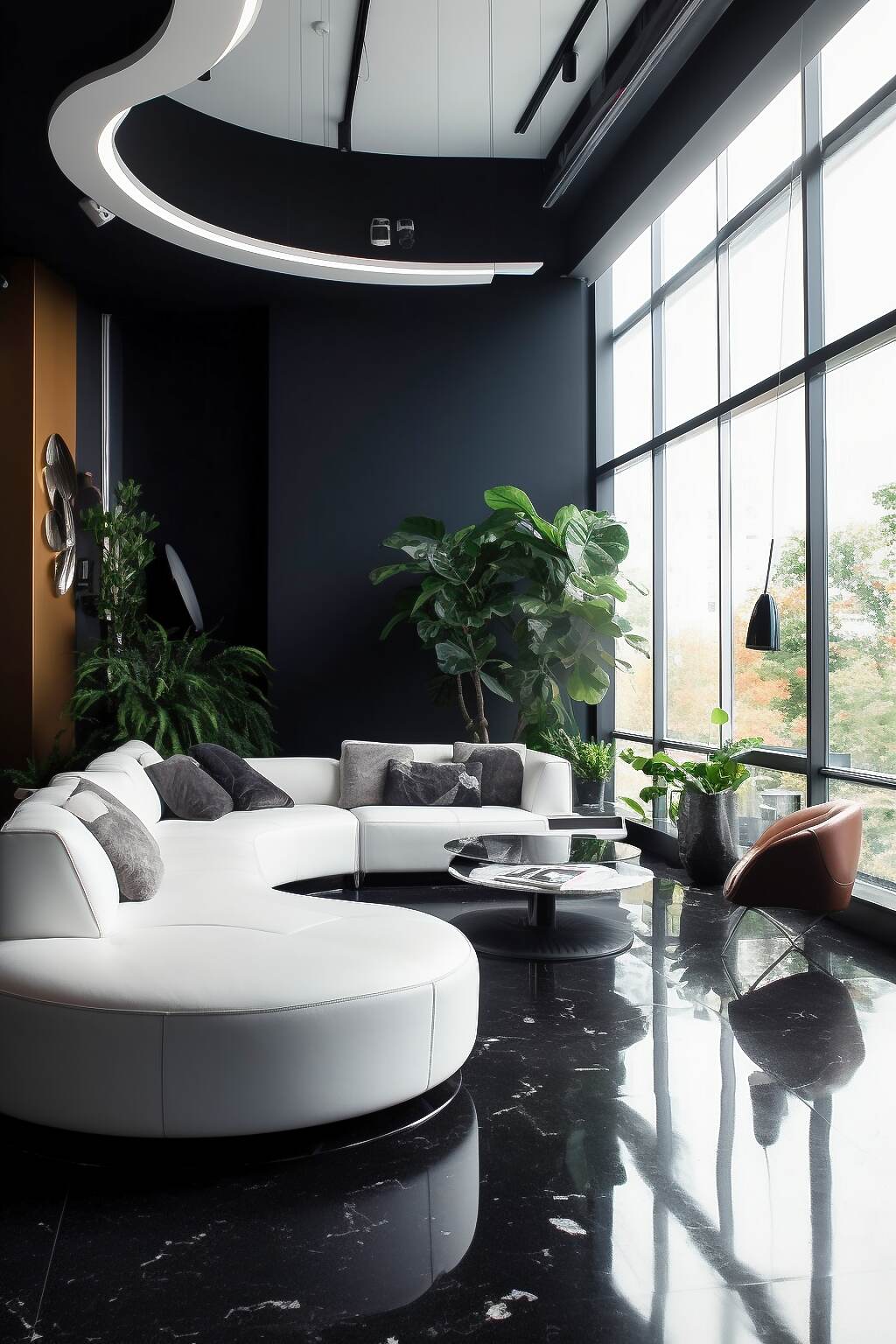 Modern Living Room Where Curves Meet Modernity
