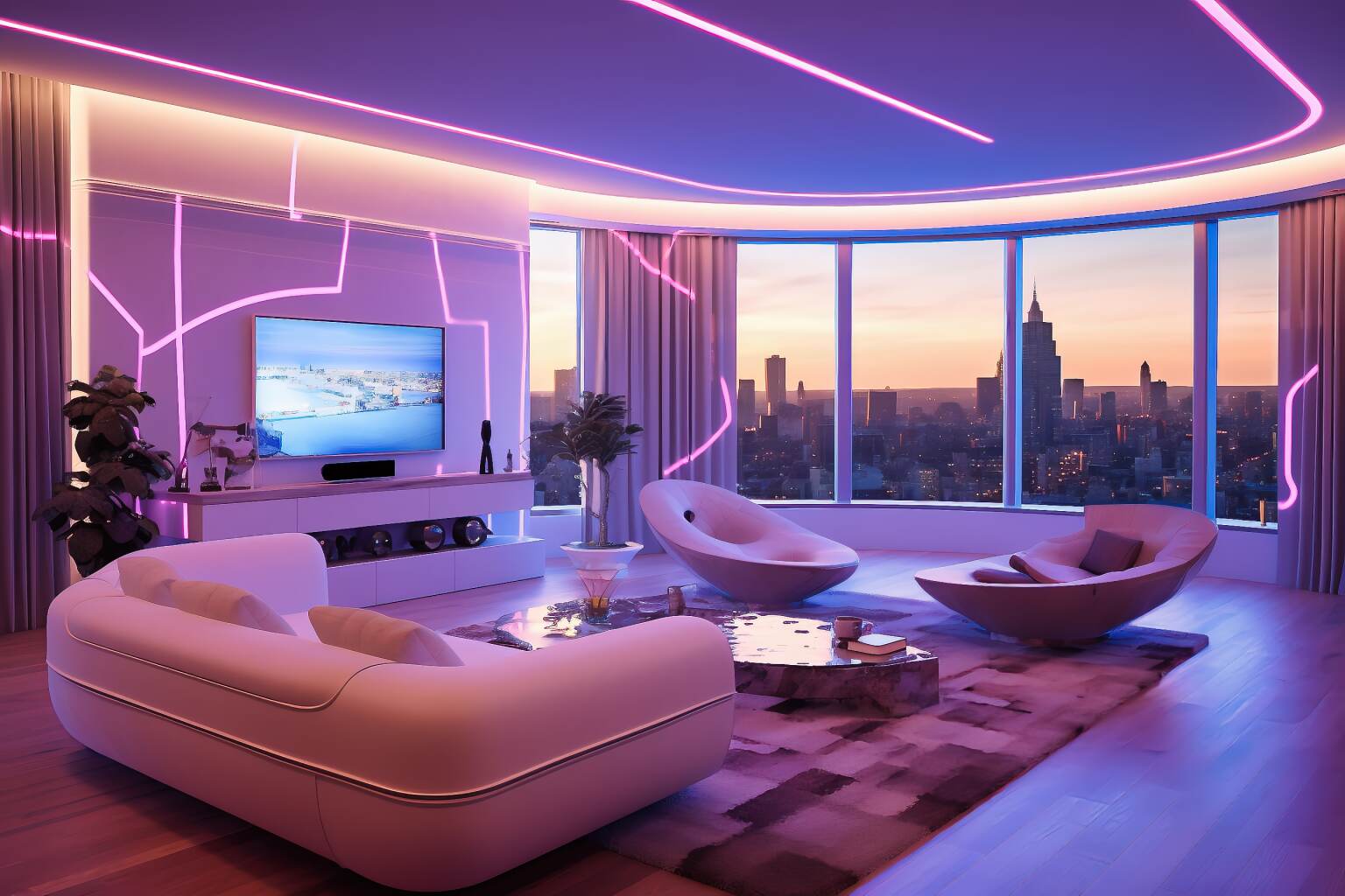 High Tech Haven Living Room