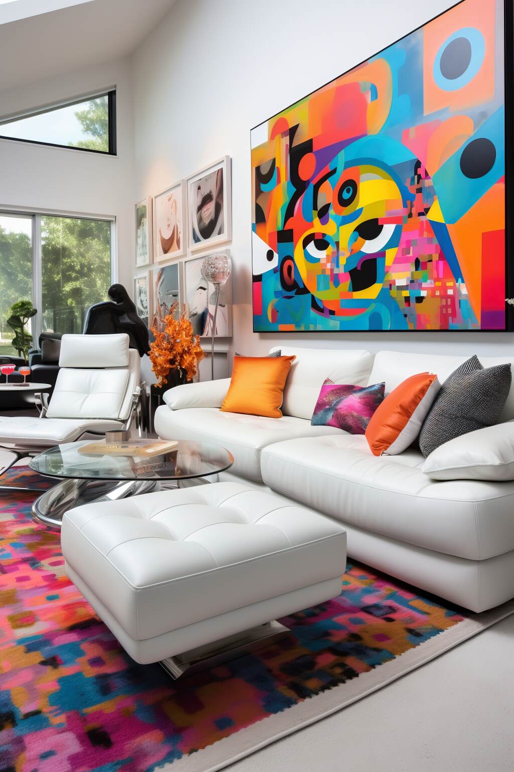 Modern Living Room Stands Out As An Art Lovers Paradise