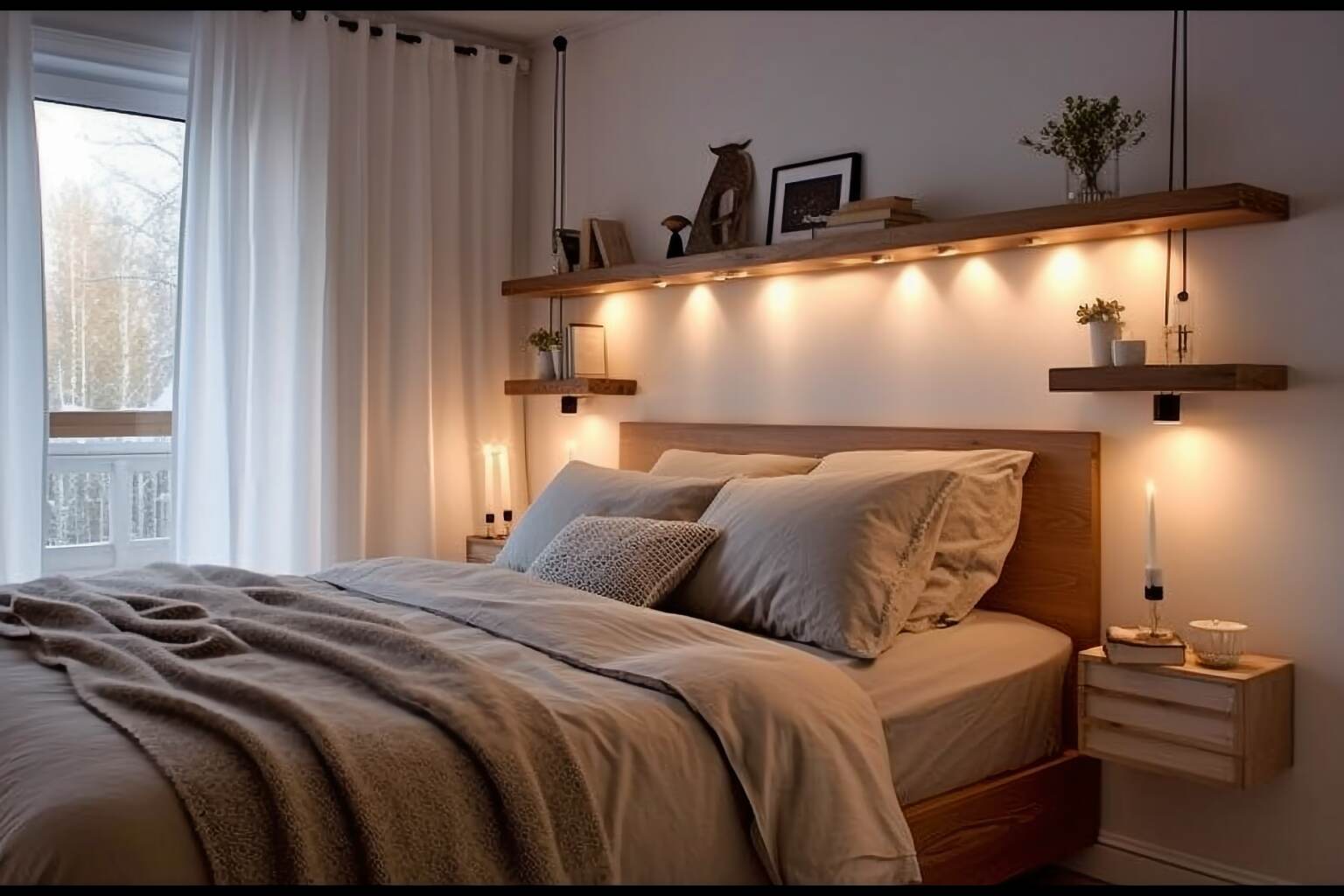Scandinavian Bedroom With A Focus On Lighting