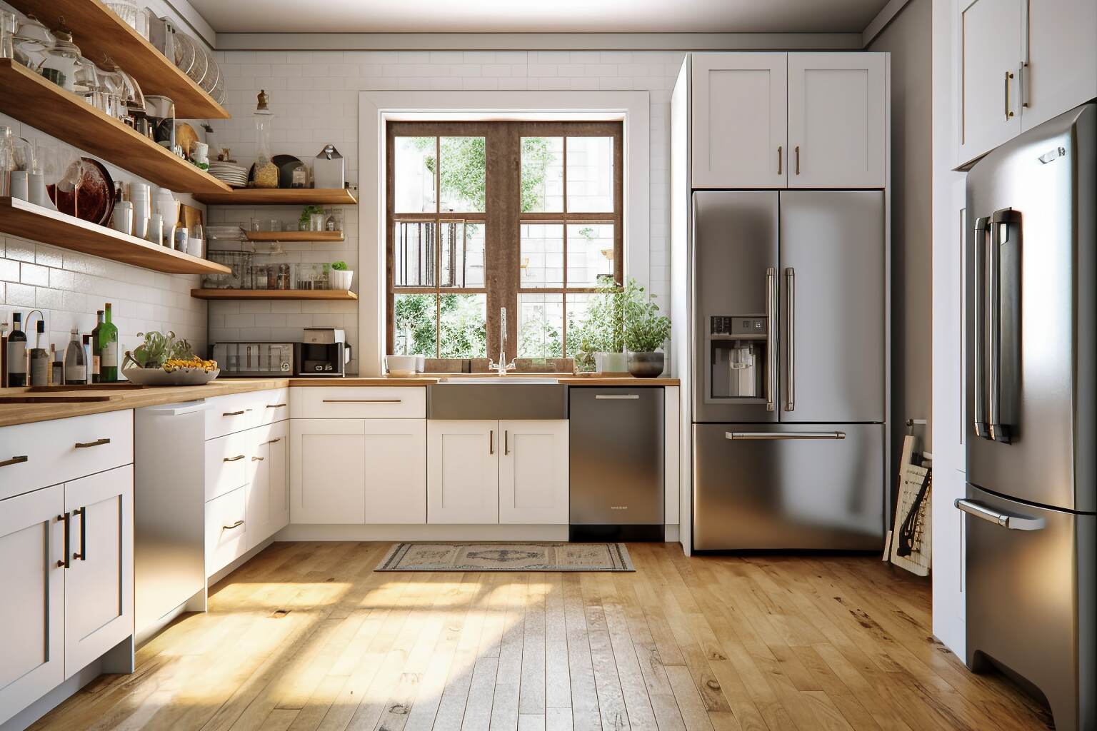 Snapshot Of A Scandinavian Style Kitchen With Reclaimed Wood