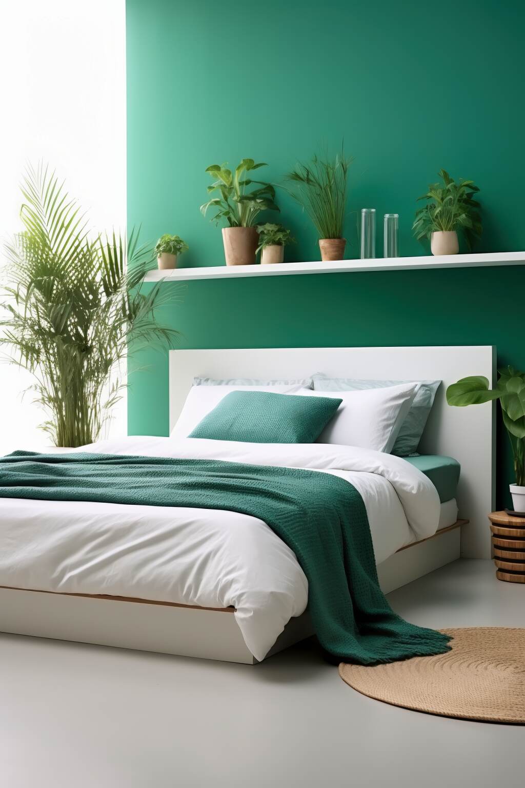 Calm Modern Emerald Bedroom