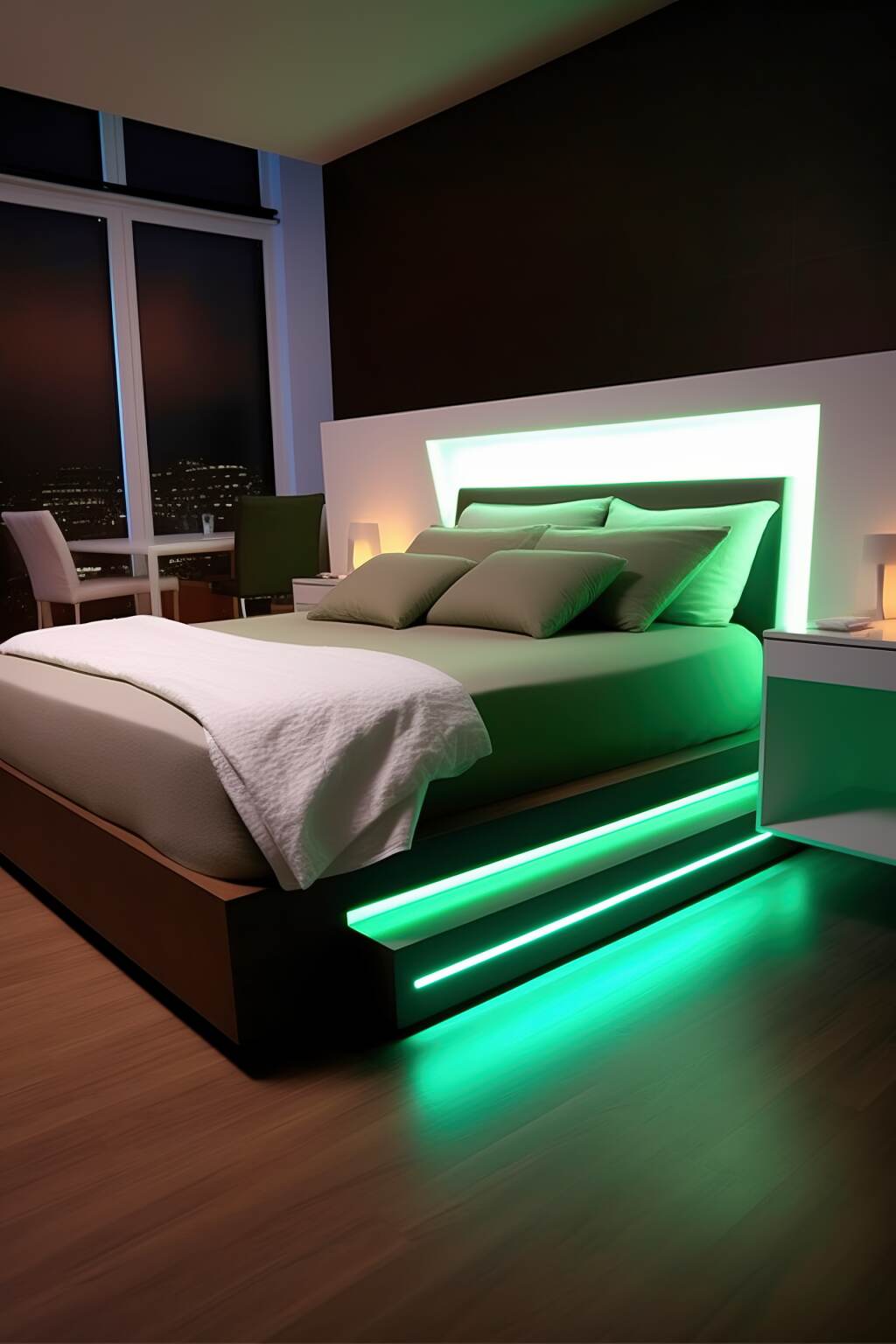 Elevated Modern Emerald Bedroom