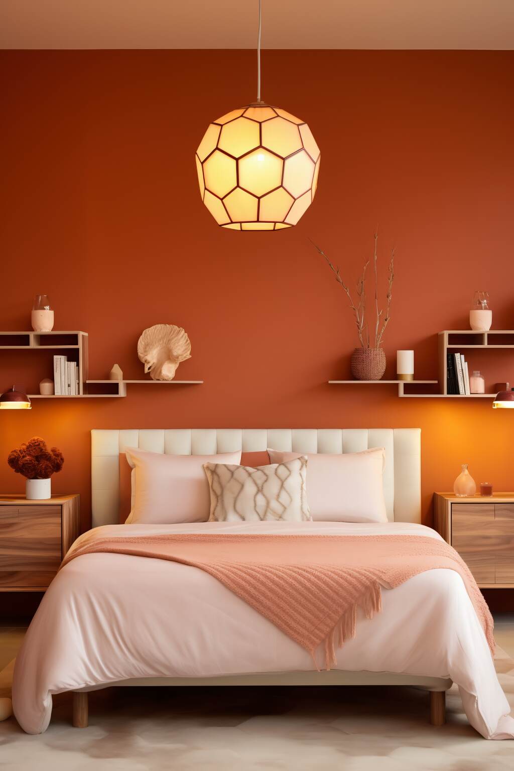 Geometric Terracotta Bedroom