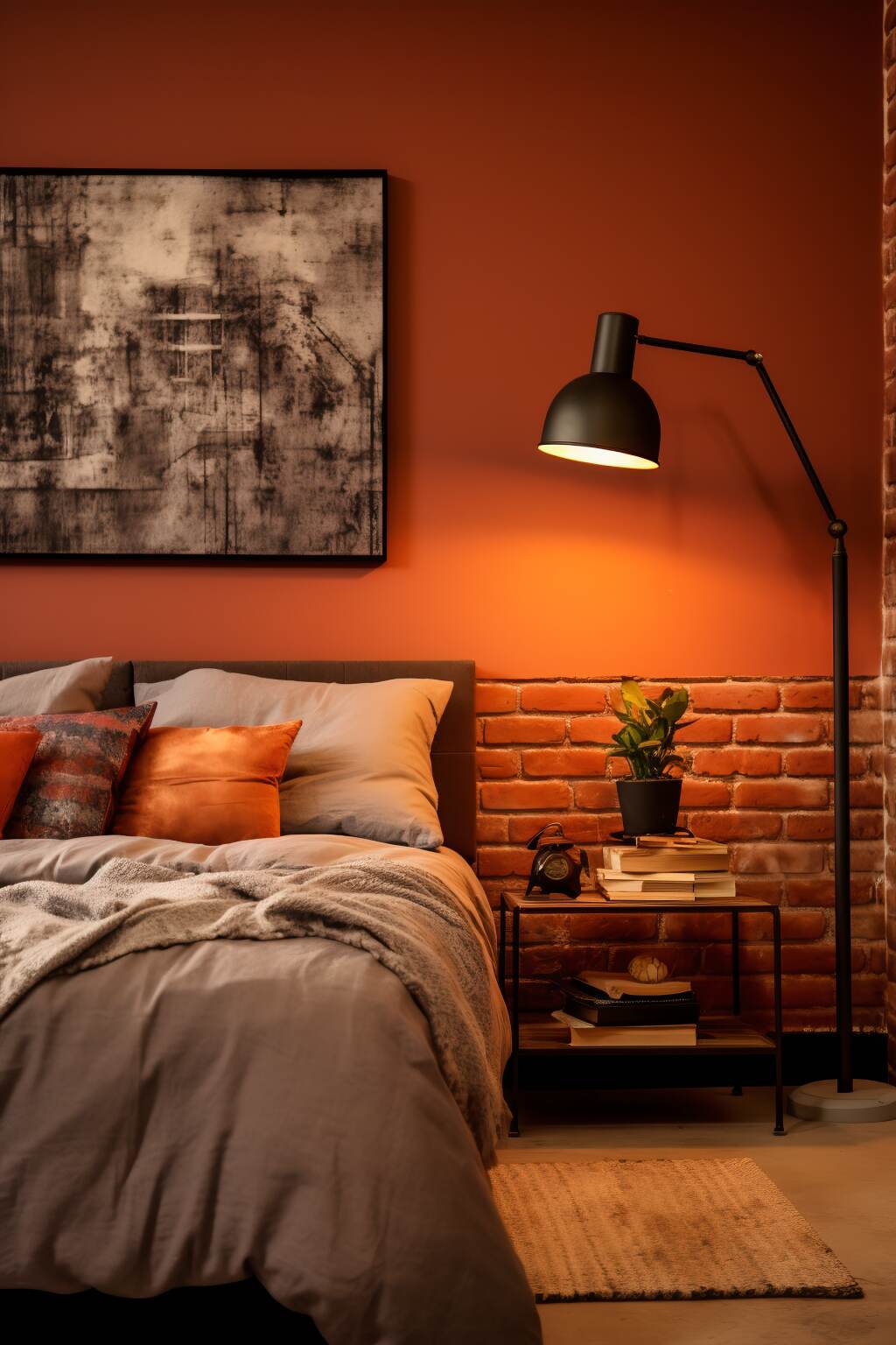 Modern Industrial Terracotta Bedroom