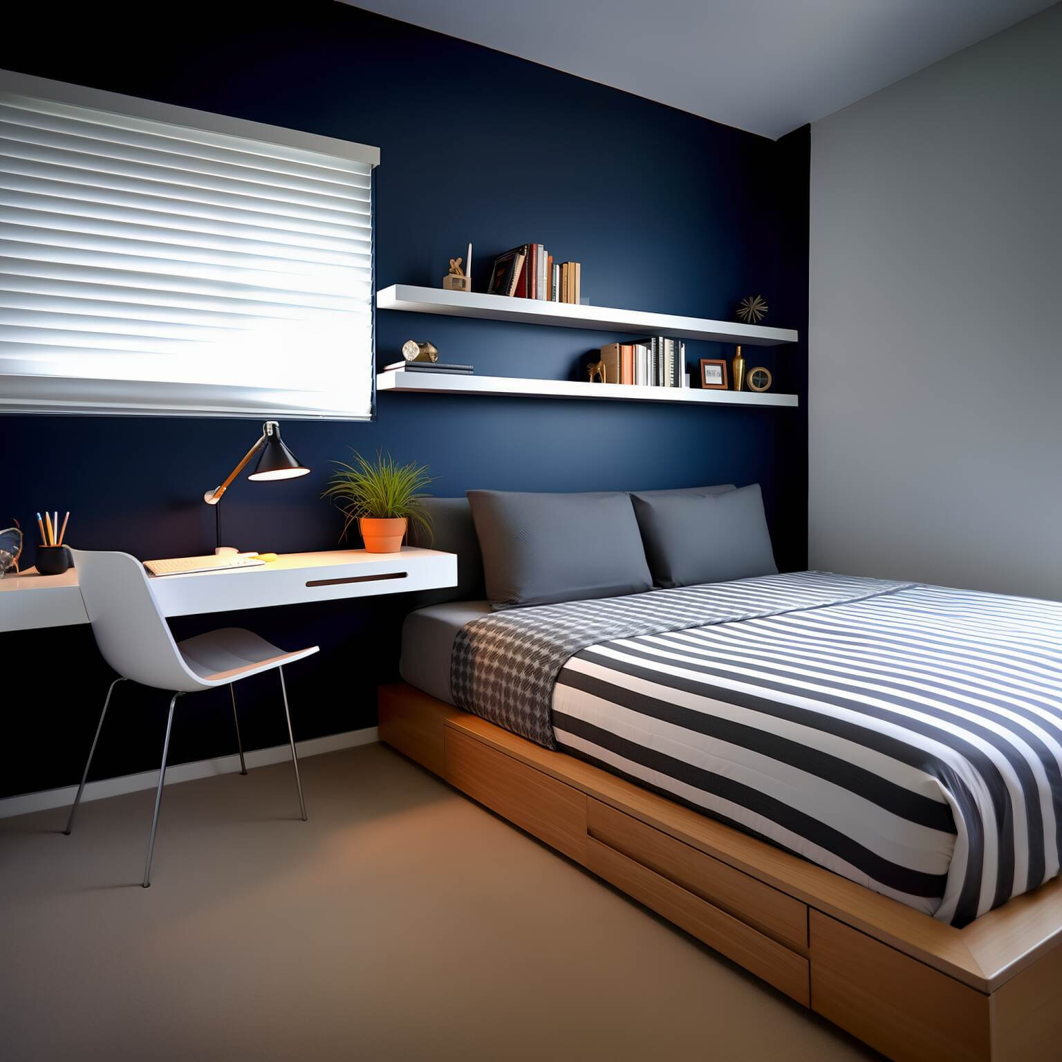 Modern Linear Bedroom