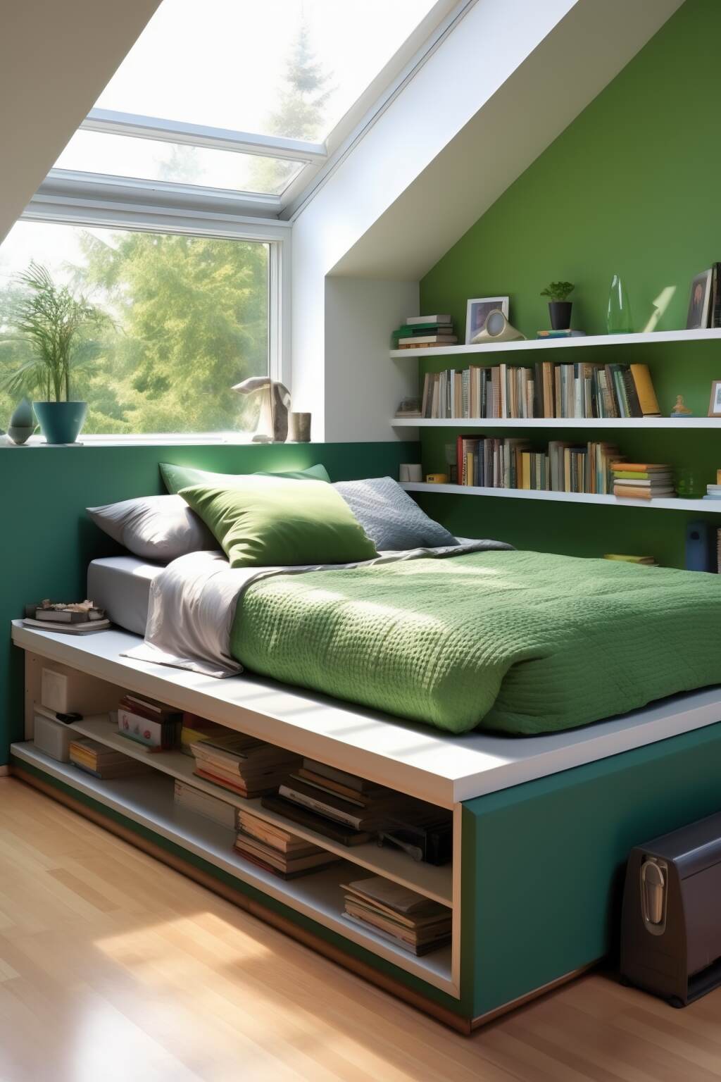 Modern Emerald Bedroom Oasis