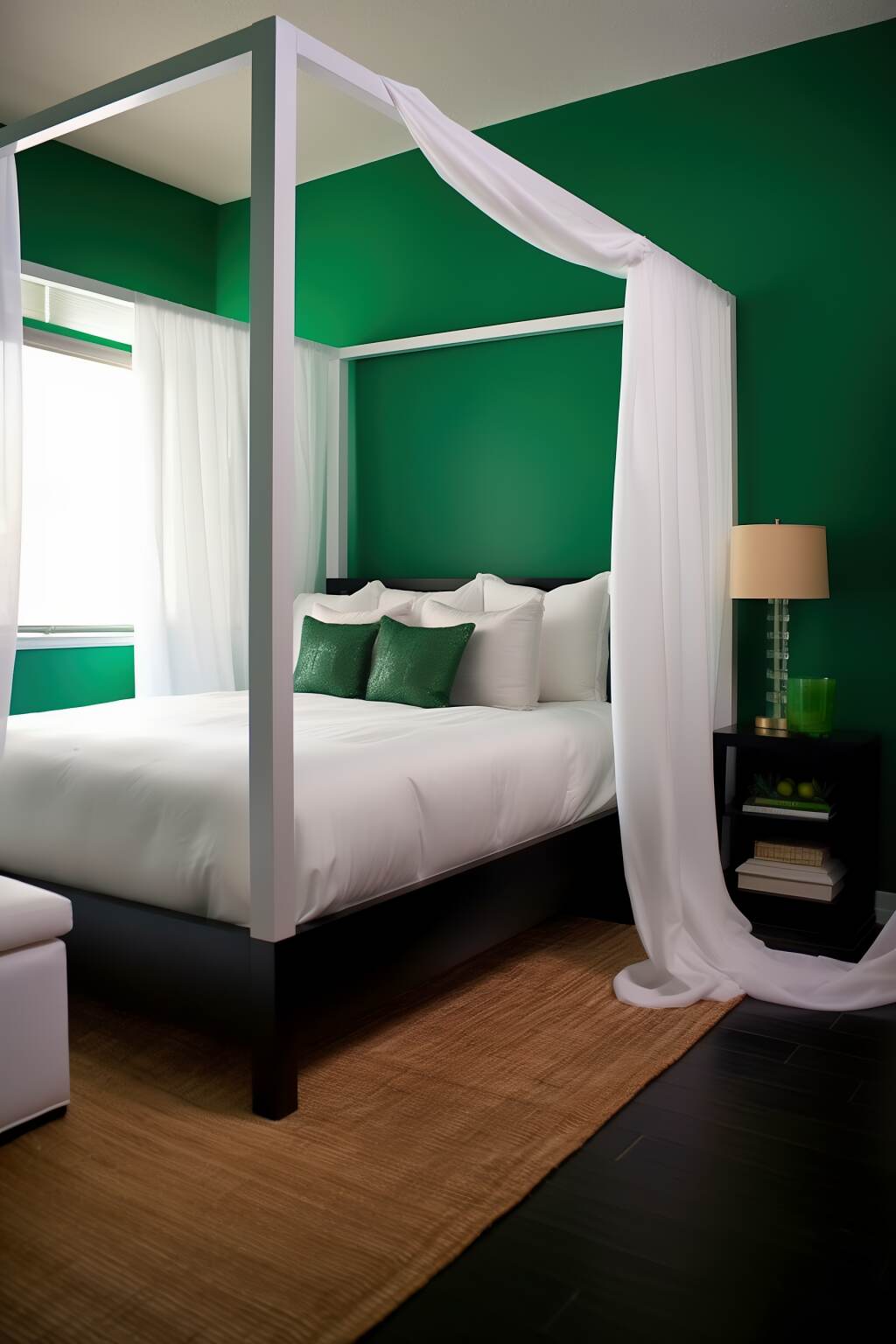 Modern Emerald Bedroom Retreat