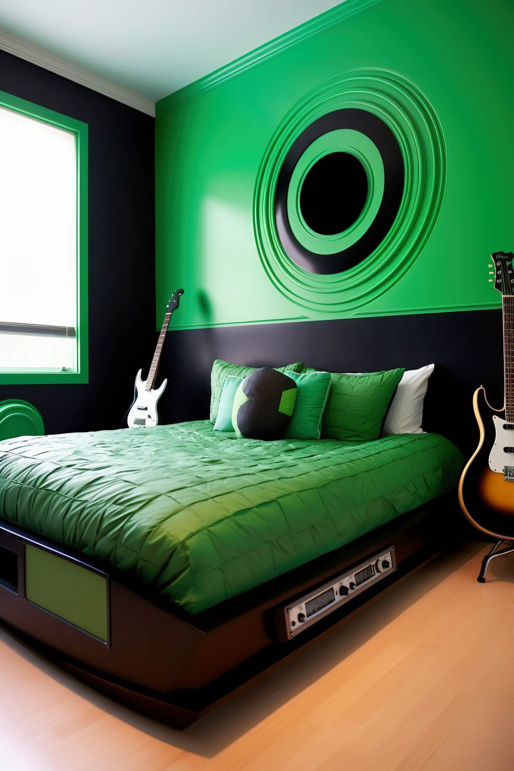 Musical Modern Emerald Bedroom
