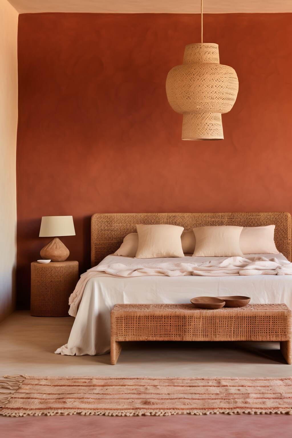 Textured Terracotta Bedroom