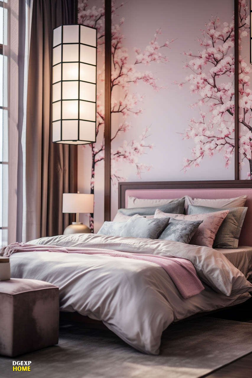 Small Pink Asian Bedroom