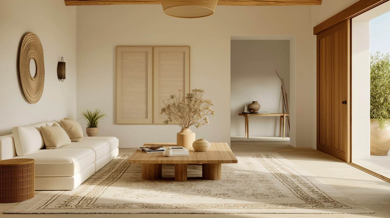 3 Ein sauberes und aufgeräumtes Zimmer im minimalistischen Bohemian-Stil