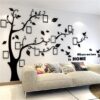 3D DIY Tree Wall Sticker with Photo Frames, Black